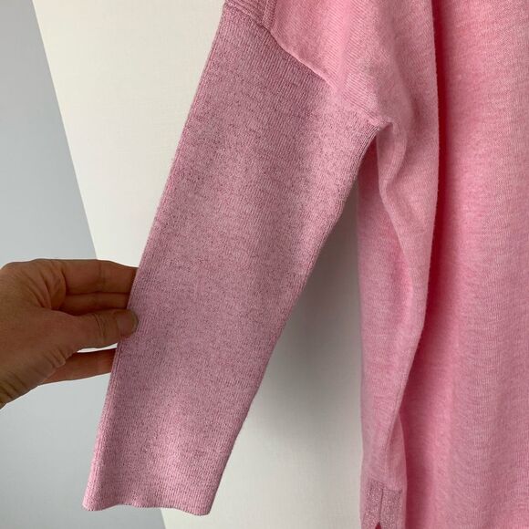 Lilly Pulitzer Cobo Sweater Heathered Pink Tropics Tint Sz XS Box Fit Oversized - Picture 4 of 10